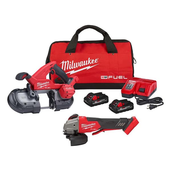 Milwaukee M18 FUEL 18-Volt Lithium-Ion Brushless Cordless Compact Bandsaw Kit w/M18 FUEL Grinder