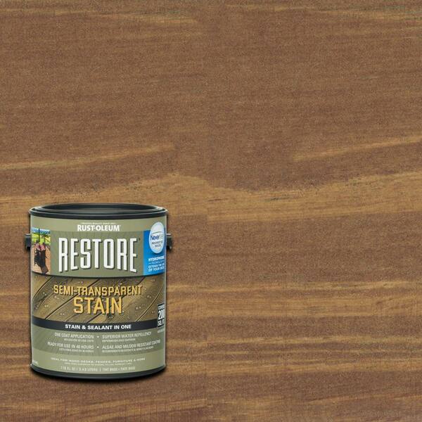 Rust-Oleum Restore 1 gal. Semi-Transparent Stain Chocolate with NeverWet
