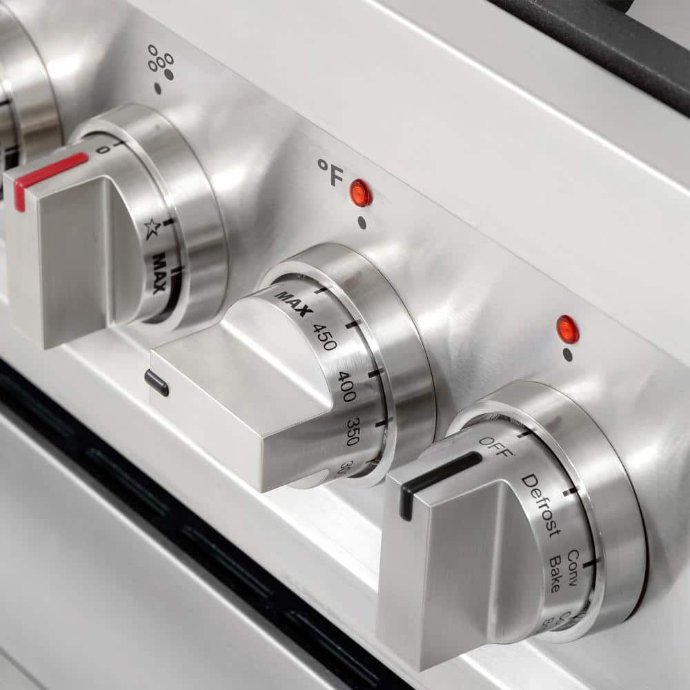 36-Inch Stainless Steel Dual Fuel Convection Range with 5 Burners