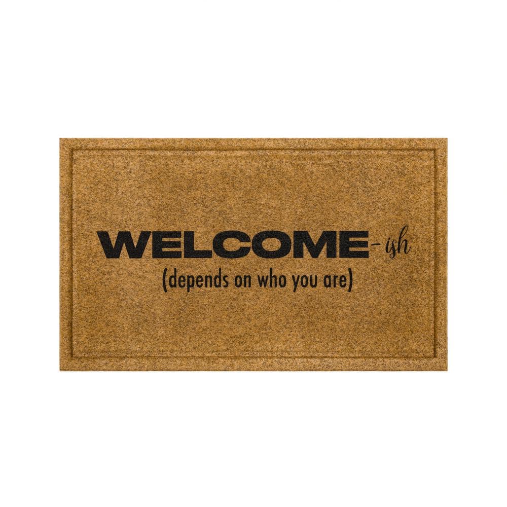 Coir Door Mat 30in x 18in - Happy Camper