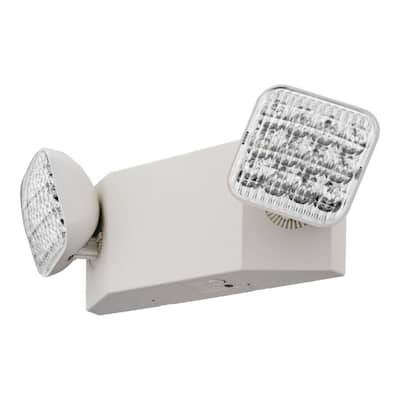 Lithonia Lighting Contractor Select EU2C 120/277-Volt Integrated LED White Emergency Light Fixture with Battery EU2C M6