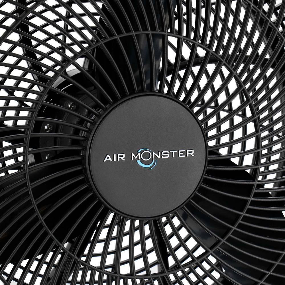 16-Inch Black Three Speed Adjustable Angle Floor Fan