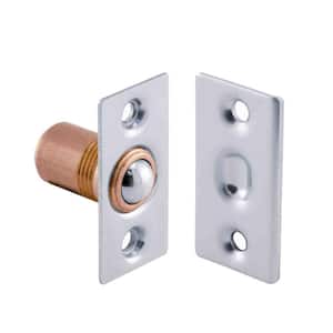 Ball Bullet Catch and Strike, Satin Nickel Finished Solid Brass