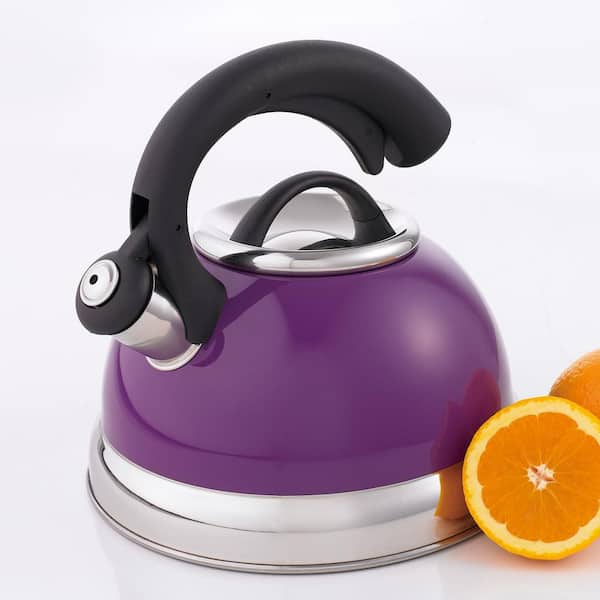 Creative Home Symphony 2.6 qt Whistling Stainless Steel Tea Kettle - Plum