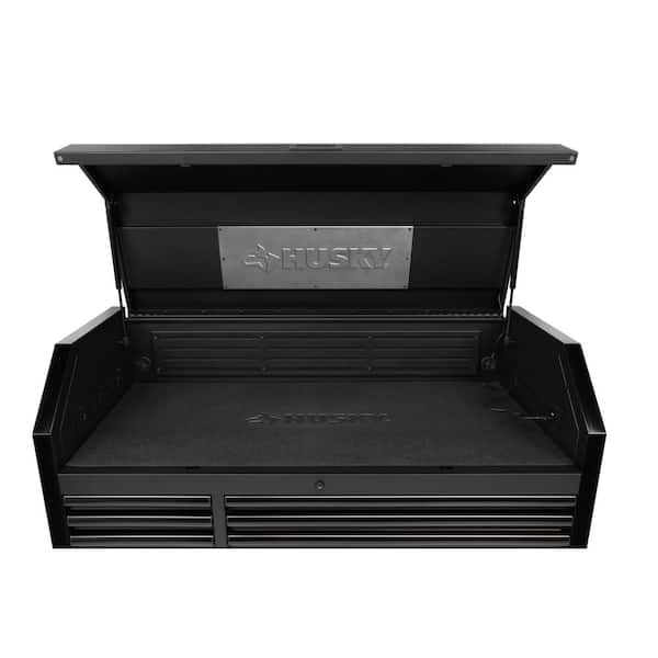 Husky 52 in. W x 21.5 in. D Heavy Duty 15-Drawer Combination Rolling Tool  Chest Top Tool Cabinet with LED Light in Matte Black H52CH6TR9HDV3 - The Home  Depot