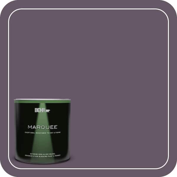 BEHR MARQUEE 1 qt. #PPU17-05 Preservation Plum Semi-Gloss Enamel Exterior Paint & Primer