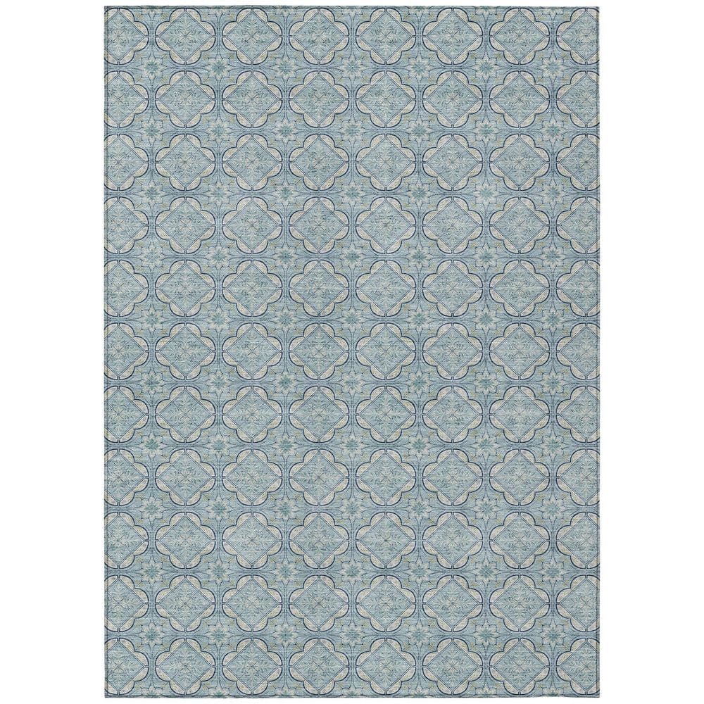 Chantille Machine Washable Indoor/Outdoor Abstract ACN2631 Sky 5 ft. x 7 ft. 6 in. Area Rug price history on PriceWatchPro