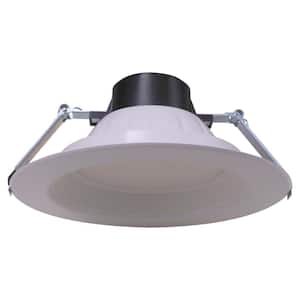 8 in. Adjustable CCT Non-IC Rated Dimmable Integrated LED Recessed Downlight With Baffle Trim