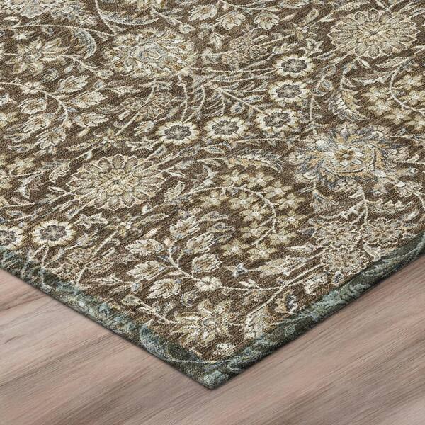 Chantille Machine Washable Indoor/Outdoor Abstract ACN3101 Chocolate 2 ft. x 3 ft. Accent Rug