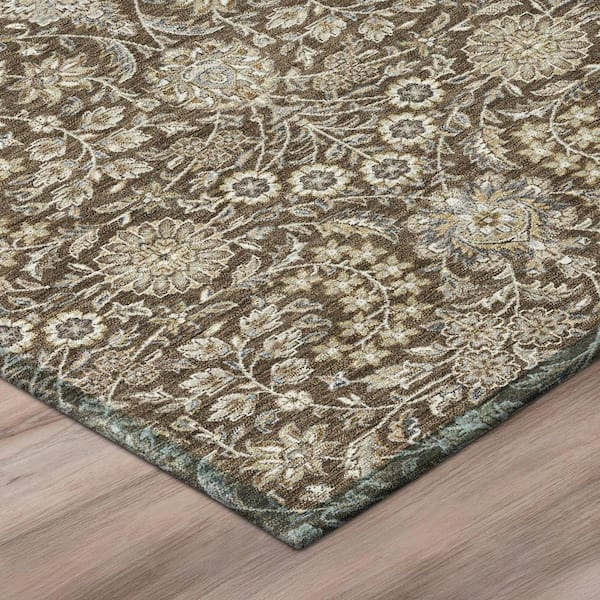 Chantille Machine Washable Indoor/Outdoor Abstract ACN3101 Chocolate 3 ft. x 4 ft. Area Rug