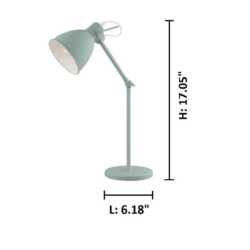 Pastel Light Green Adjustable Steel Desk Lamp