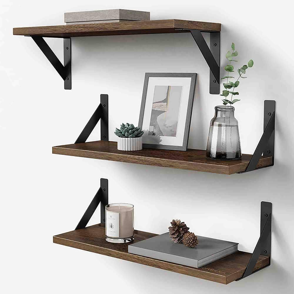 17 in. W x 6 in. D Floating Decorative Wall Shelf Set of 3 TG9150-P35 ...