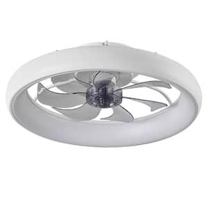 20 in. LED Indoor White Ceiling Fan with Light and Remote