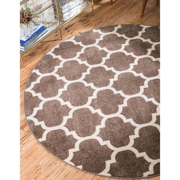  Christmas Shaggy Round Area Rug 3.3Ft - Indoor Plush