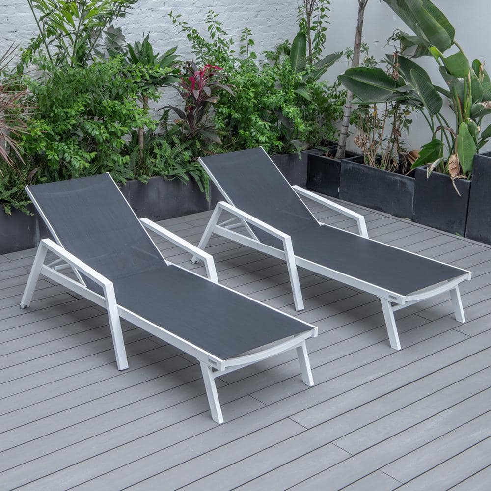 Reviews for Leisuremod White Powder Coated Aluminum Frame Marlin Modern