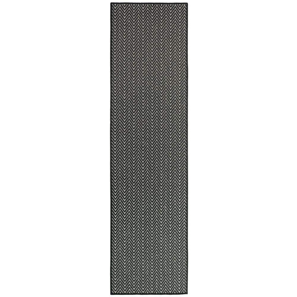 Horizon Black 2 ft. x 8 ft. Indoor/Outdoor Geometric Contemporary Runner Area Rug price history on PriceWatchPro
