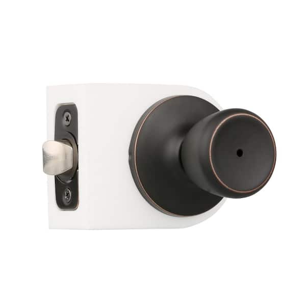 Terrace Oil Rubbed Bronze Privacy Bed/Bath Door Knob with Universal 6-Way Latch (6-Pack)