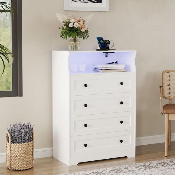 minimalist dresser for bedroom Snhomee 6-Drawer Wood Dresser, Modern Minimalist Chest of Drawers with Handleless Design, Silent Glide Drawers, Anti-Tip Safety Design, Space-Saving