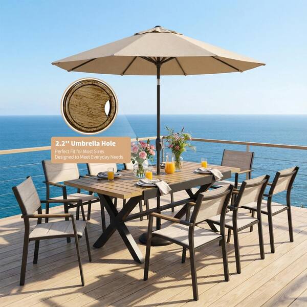 big lots patio umbrella with solar lights Summit Living 15ft Double-Sided Solar Patio Umbrella with Base (Included) Large Outdoor Umbrella with Solar Lights