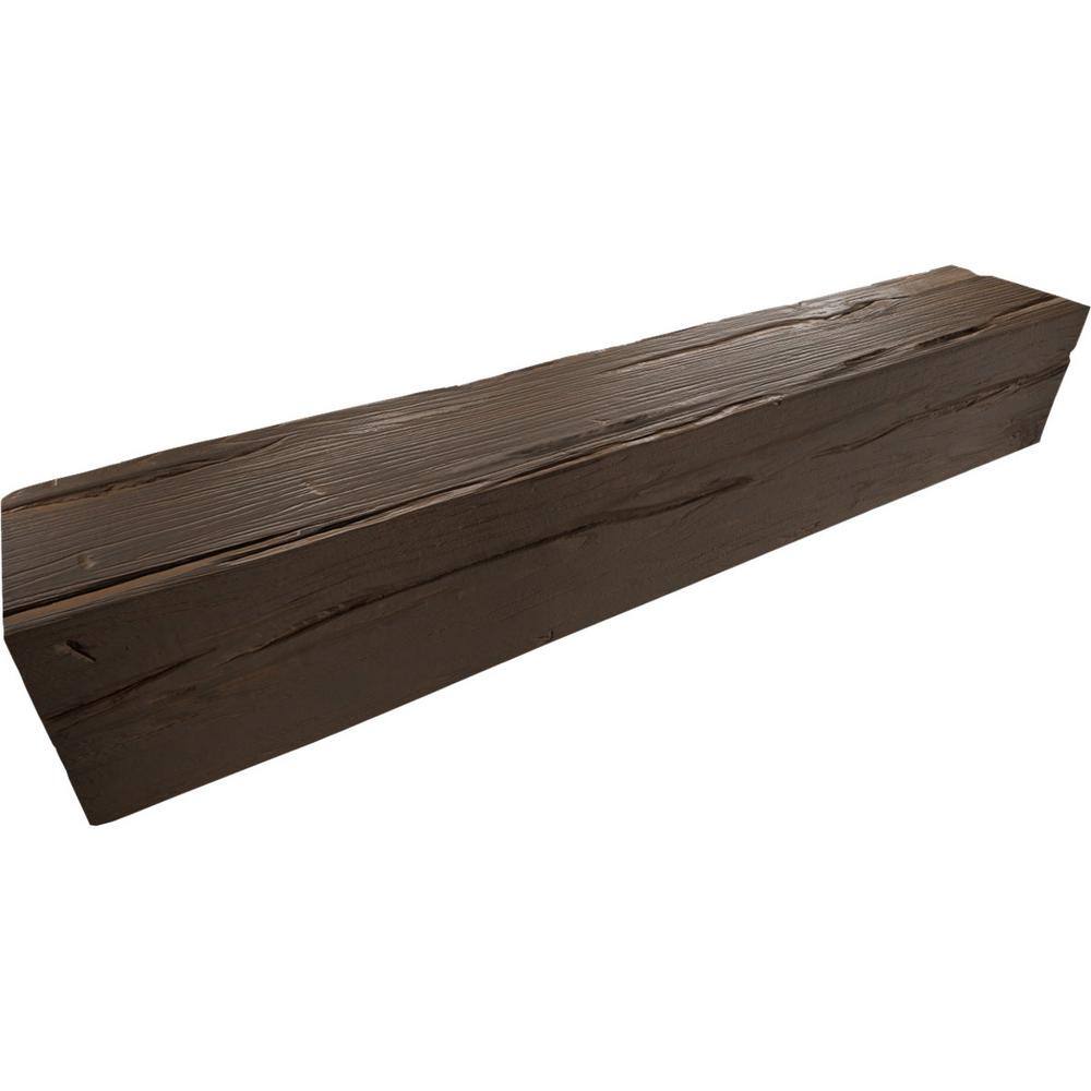 Cedar Bark Faux Wood Beam 10"H x 4"W x 8'L