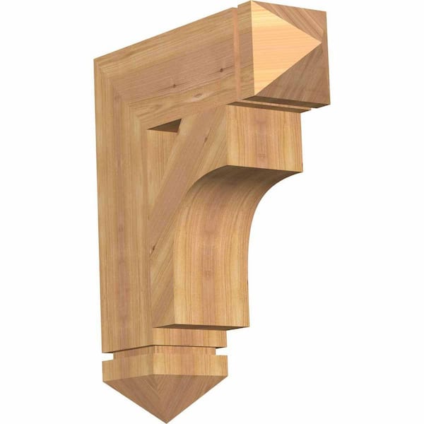 Ekena Millwork 5.5 in. x 24 in. x 20 in. Western Red Cedar Westlake Arts and Crafts Smooth Bracket