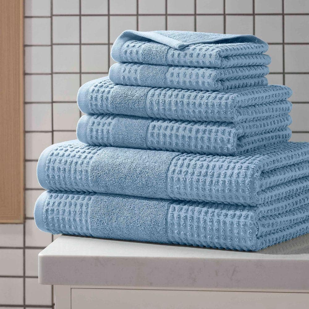 Martex Expression Air Sculpted Sky Blue 6 Piece 100% Cotton Towel