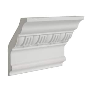 5 in. x 3 in. x 6 in. Long Egg and Dart Polyurethane Crown Moulding Sample