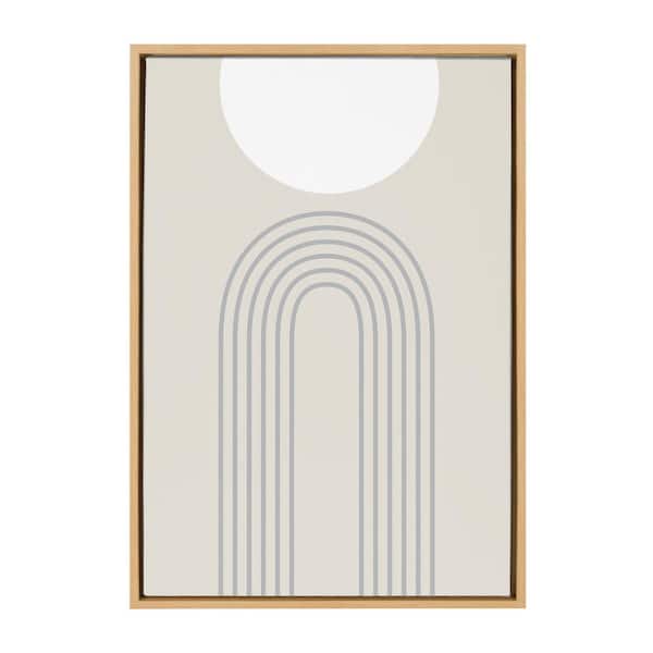 Kate and Laurel Sylvie Moon over the Mountain by The Creative Bunch Studio Framed Canvas Landscape Art Print 33 in. x 23 in.