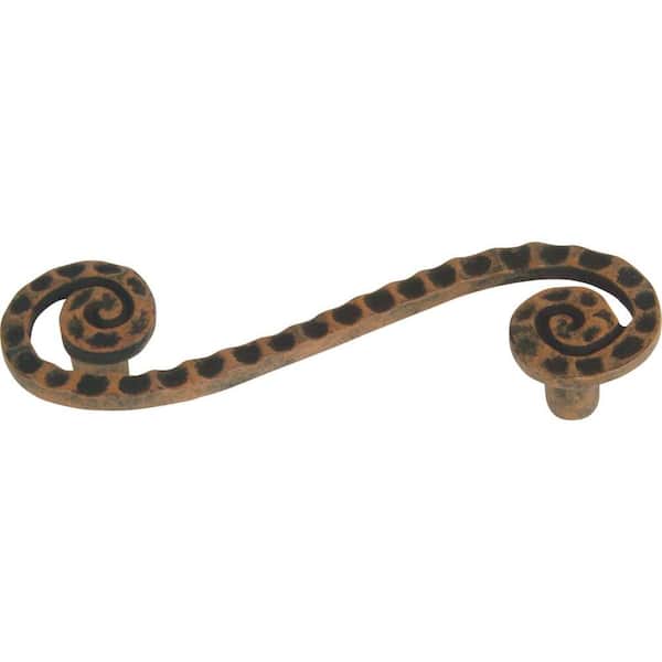 Rust Homewares Atlas Homewares Scroll Collection Rust 4.25 in. Center-to-Center Pull ...