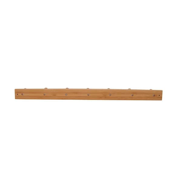 Spectrum Diversified Wood Wall Hook Rack Bamboo 7 Peg 