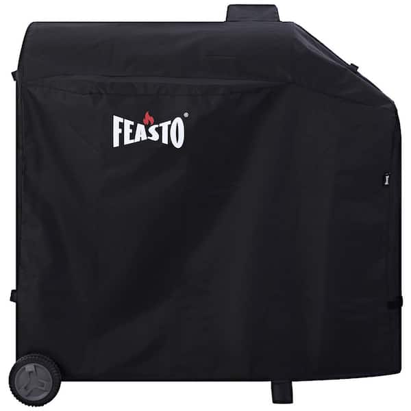 44 in. Outdoor Grill Cover for Charcoal Grills with Side Table, Waterproof 600D Cover with Handles Hook and Loop Straps