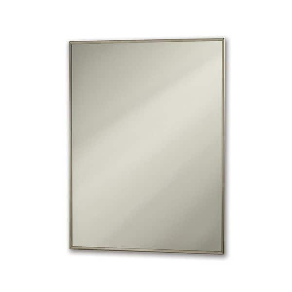 Broan-NuTone Theft-proof 30 in. x 18 in. Framed Wall Mirror in Stainless Steel-DISCONTINUED