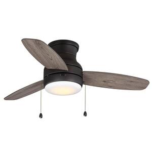 Ashby Park 44 in. White Color Changing Integrated LED Bronze Ceiling Fan with Light Kit and 3 Reversible Blades