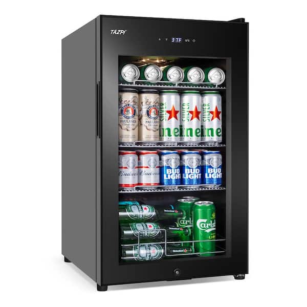 Della Beverage Refrigerator Cooler Compact Mini Bar Fridge Beer Soda Pop  Reversible Glass Door, Black - Bed Bath & Beyond - 16418087
