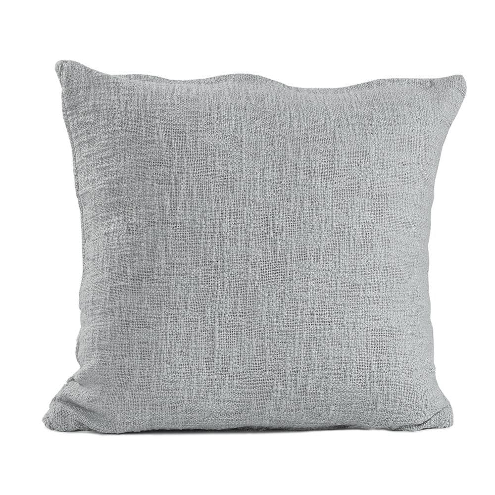 Reese Light Gray Cotton Geometric 18" Square Throw Pillow Set