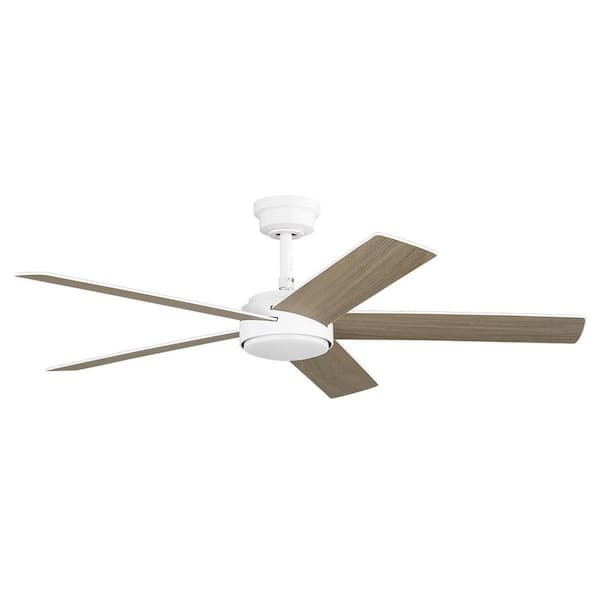 Hampton Bay Cornwall 52 in. Matte White Downrod Standard Ceiling