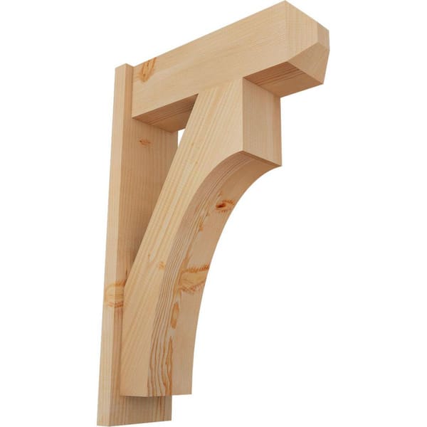 Ekena Millwork 8 in. x 34 in. x 22 in. Westlake Craftsman Smooth Douglas Fir Outlooker