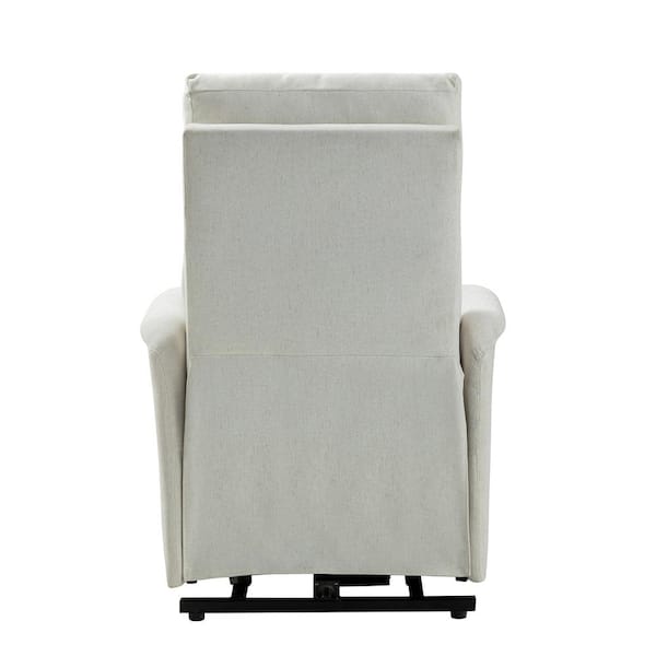 JAYDEN CREATION Carol Ivory Power Recliner with Flared Arms 