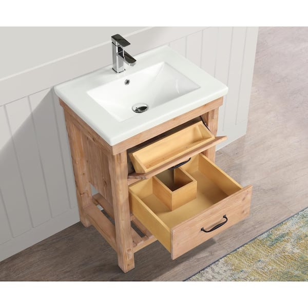 24 inch deals wood bathroom vanity