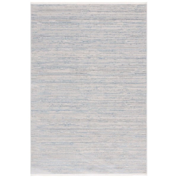 Mila 4 ft. x 6 ft. Light Blue/Gray Abstract Distressed Area Rug