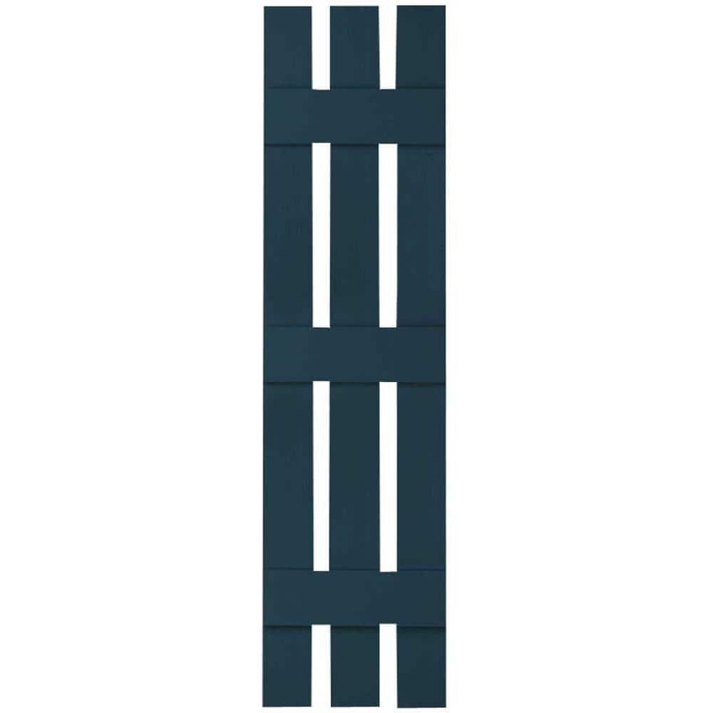 12 in. x 76 in. Lifetime Vinyl Custom Three Board Spaced Board and Batten Shutters Pair Midnight Blue price history on PriceWatchPro
