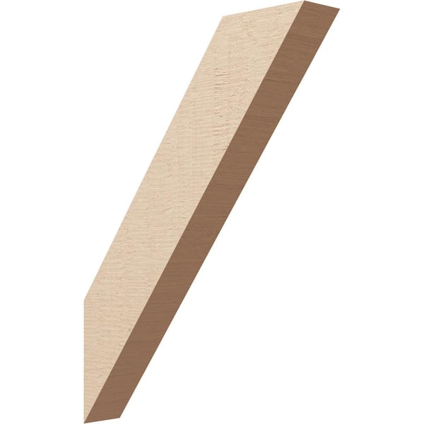 Ekena Millwork 3 in. x 24 in. x 18 in. Traditional Rough Cedar Woodgrain Timberthane Polyurethane Knee Brace, Primed