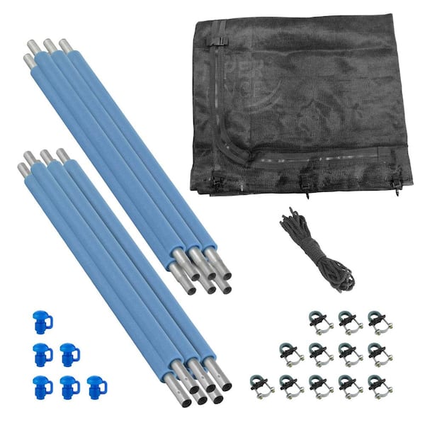 Upper Bounce Machrus Trampoline Enclosure Set for 13 ft. Round Frames, for 3 or 6 WShaped Legs Includes Net, Poles and Hardware Only