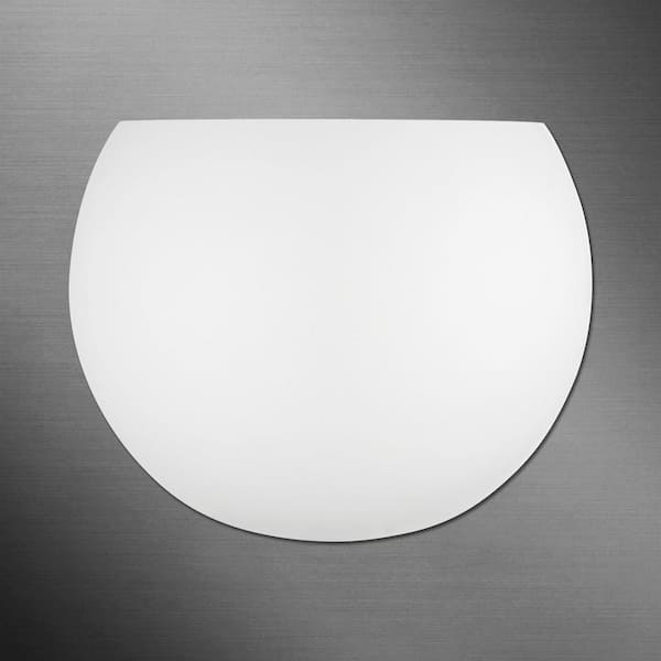AVIANCE LIGHTING Branbury 9.75 in. 1-Light White Half Moon ADA Wall Sconce with Steel Shade