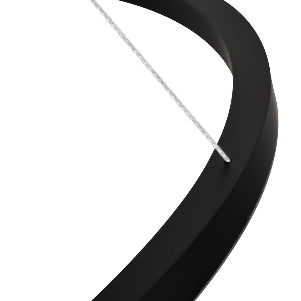 Tania 39" Sleek Black Integrated LED Adjustable Drum Chandelier