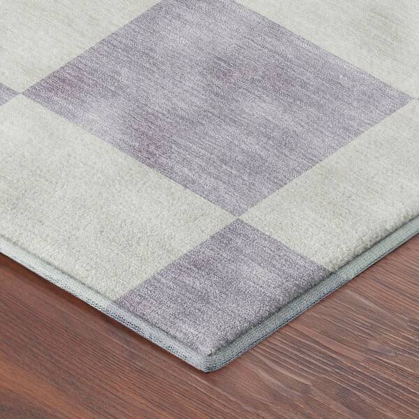 Mayfield Premium Machine Washable Abstract AMF2345 Lavender 10 ft. x 14 ft. Area Rug
