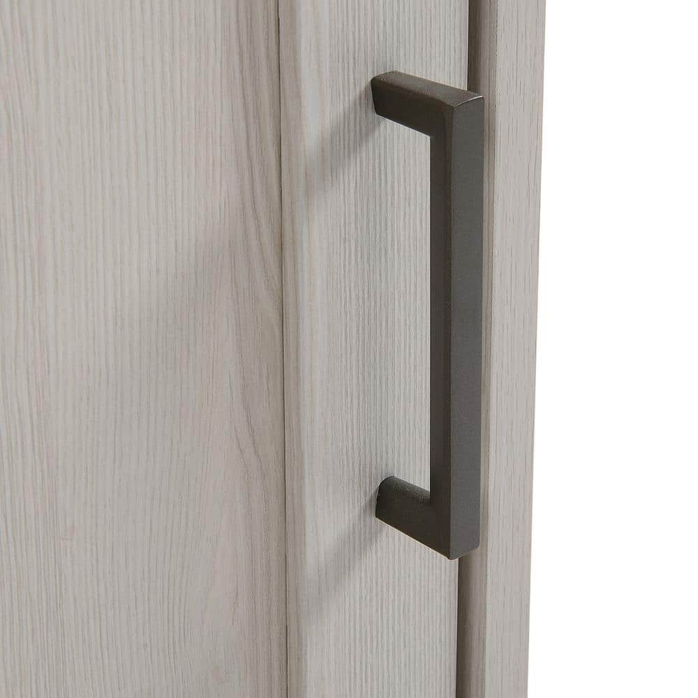White Wood Hall Tree with Storage Bench and Coat Hooks