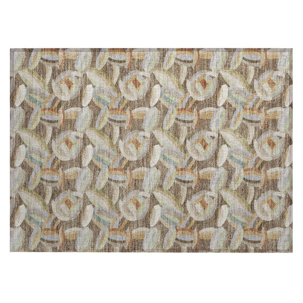 Chantille Machine Washable Indoor/Outdoor Abstract ACN2454 Mocha 2 ft. x 3 ft. Accent Rug price history on PriceWatchPro