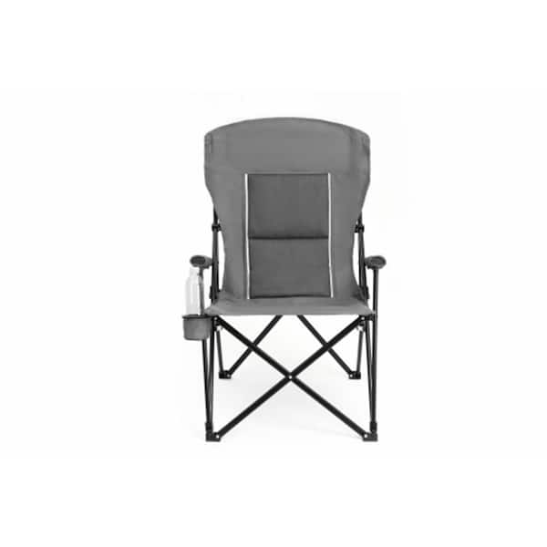 Cesicia Gray Steel Lawn Chair Set Adjustable Folding Beach Chair