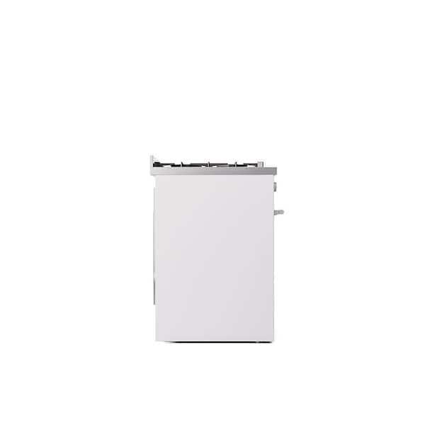 Professional Plus II 30 in. 5 Burner Freestanding Dual Fuel Range in White
